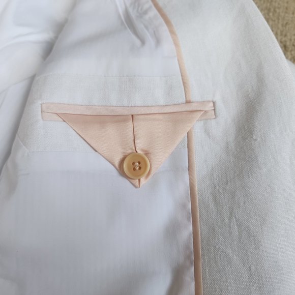 NEW J. Crew White Linen Campbell Blazer 0 00 000 READ: SIZING - Picture 14 of 16